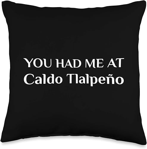 Caldo Tlalpeno - Almohada para amantes de la comida mexicana, 15.7 x 15.7in, multicolor