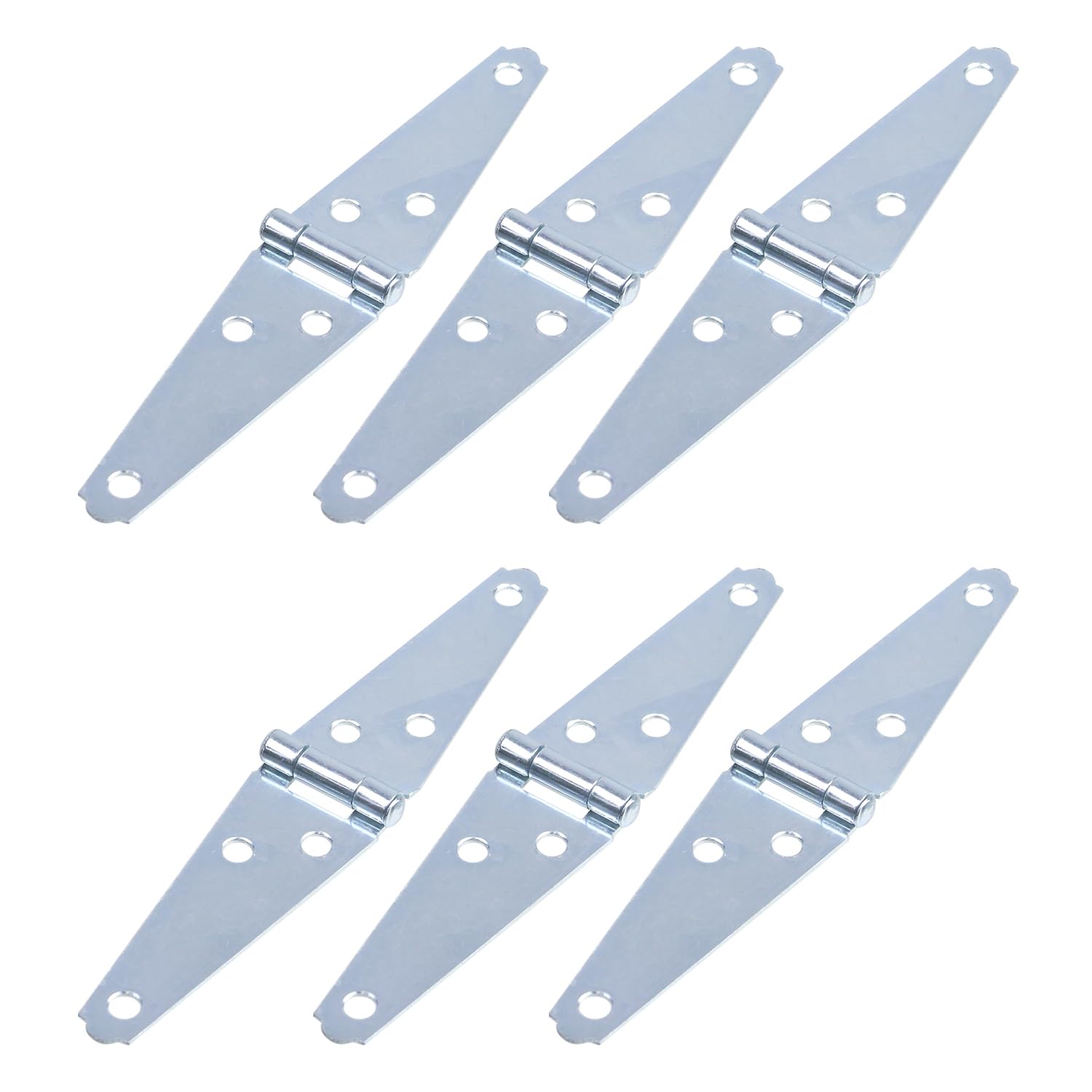 Heavy Duty Gate Hinges - 6 Pack Silver -1