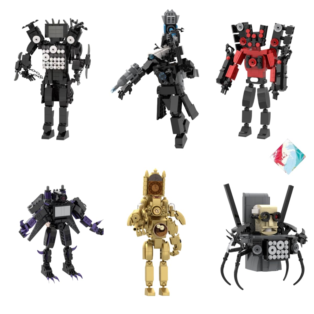 Amazon.co.jp: Skibidi トイレシリーズ ビルディングブロックセット 6