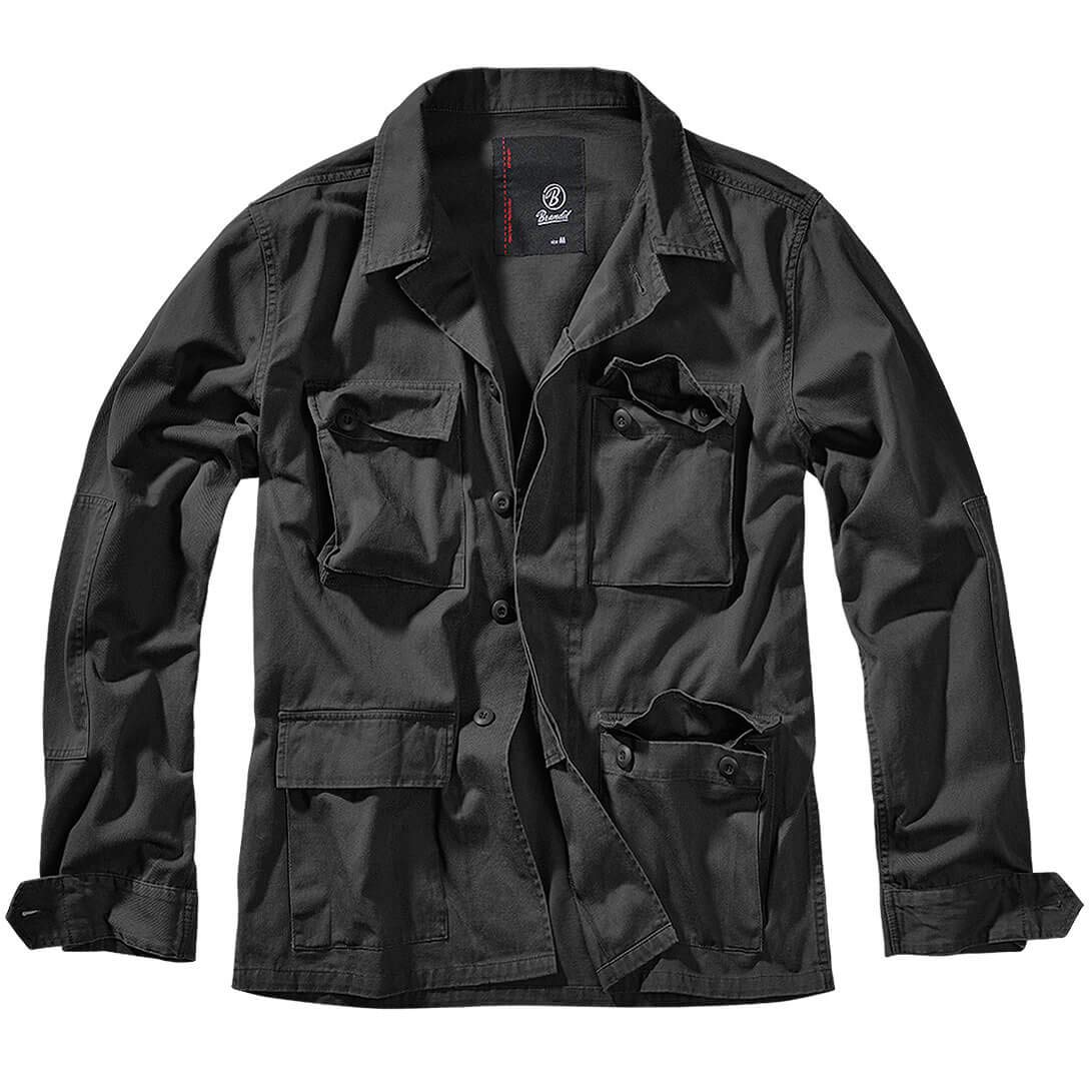Brandit Men Bdu Twill Jacket Black, Uomo, Black, 4XL - 4