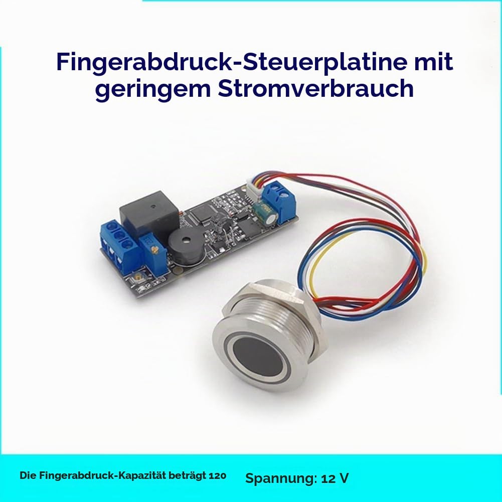 KL202+R503 Fingerprint Controller Kit KL202 Fingerabdrucksteuerplatine DC12V Niedriger Stromverbrauch