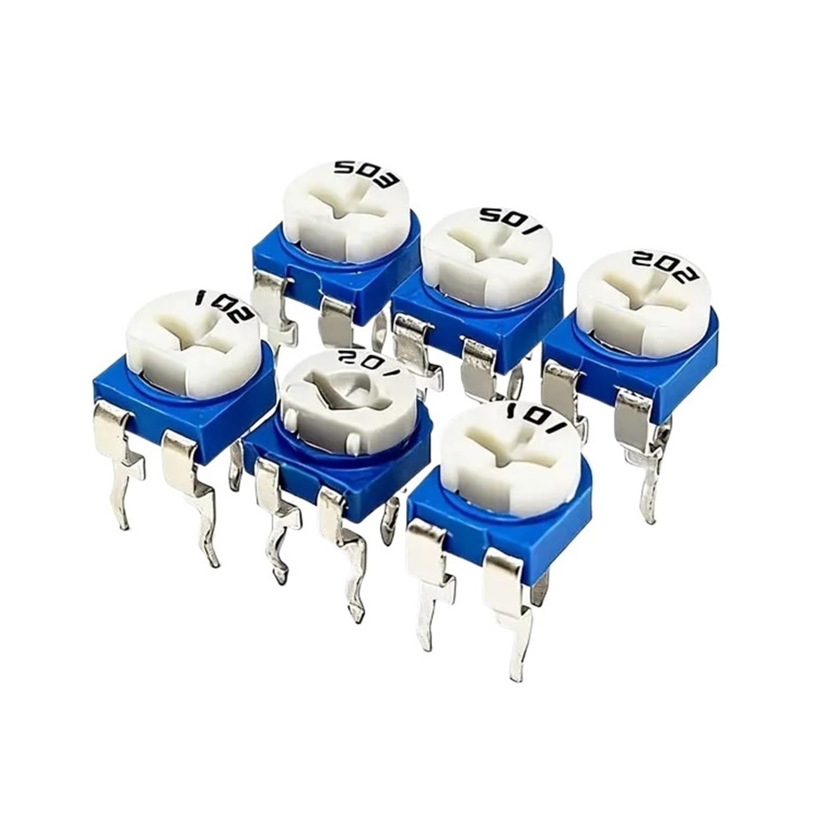 RISWEKFW 10pcs/lot RM-065 ohm Trimpot Trimmer Potentiometer variable resistor RM065 100 200 500 1K 2K 5K 10K 20K 50K 100K 200K 500K 1M(200R)