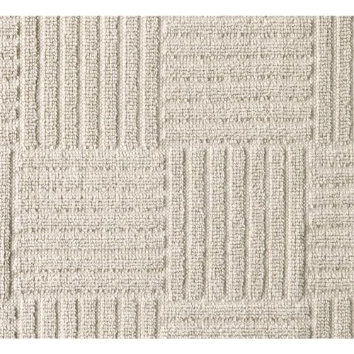 TOWN & COUNTRY BASICS Basketweave Terrycloth Kitchen Towel 4-Pack Set, Absorbent 100% Cotton, Machine Washable, Grey, 16"x28" - Image 4