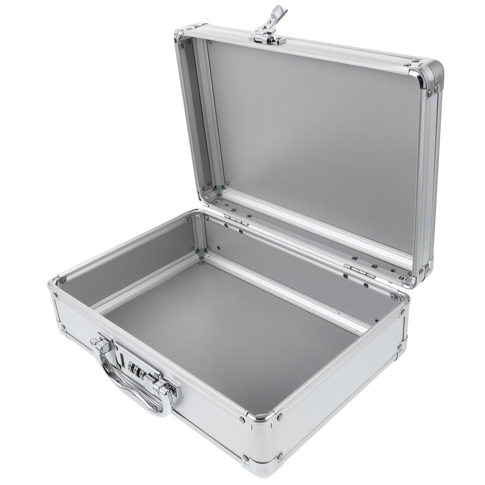 Etui de securite rigide pour homme en alliage d'aluminium finition brossée