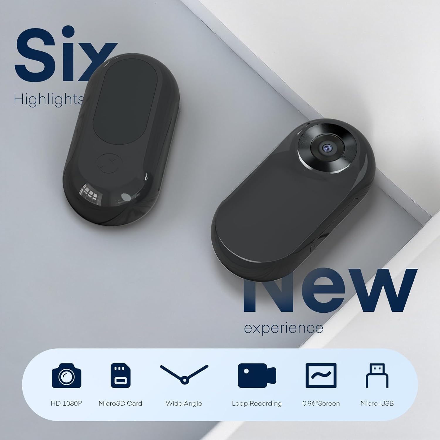 Collier caméra vidéo pour chat 64 Go HD 1080p rotation 360° Noir