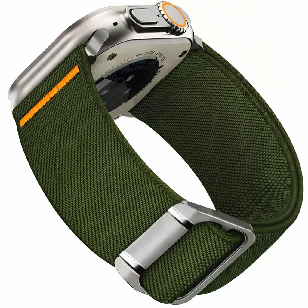 Printme Nylon Stretchable Belt for Apple Watch Ultra 3/2/1, Series 11/10/9/8/7/6/5/4/3, SE 42, 44, 45, 46, 49 mm, Elastic Trail Loop Sport Band, Adjustable Breathable Rugged Smartwatch Strap-image-12