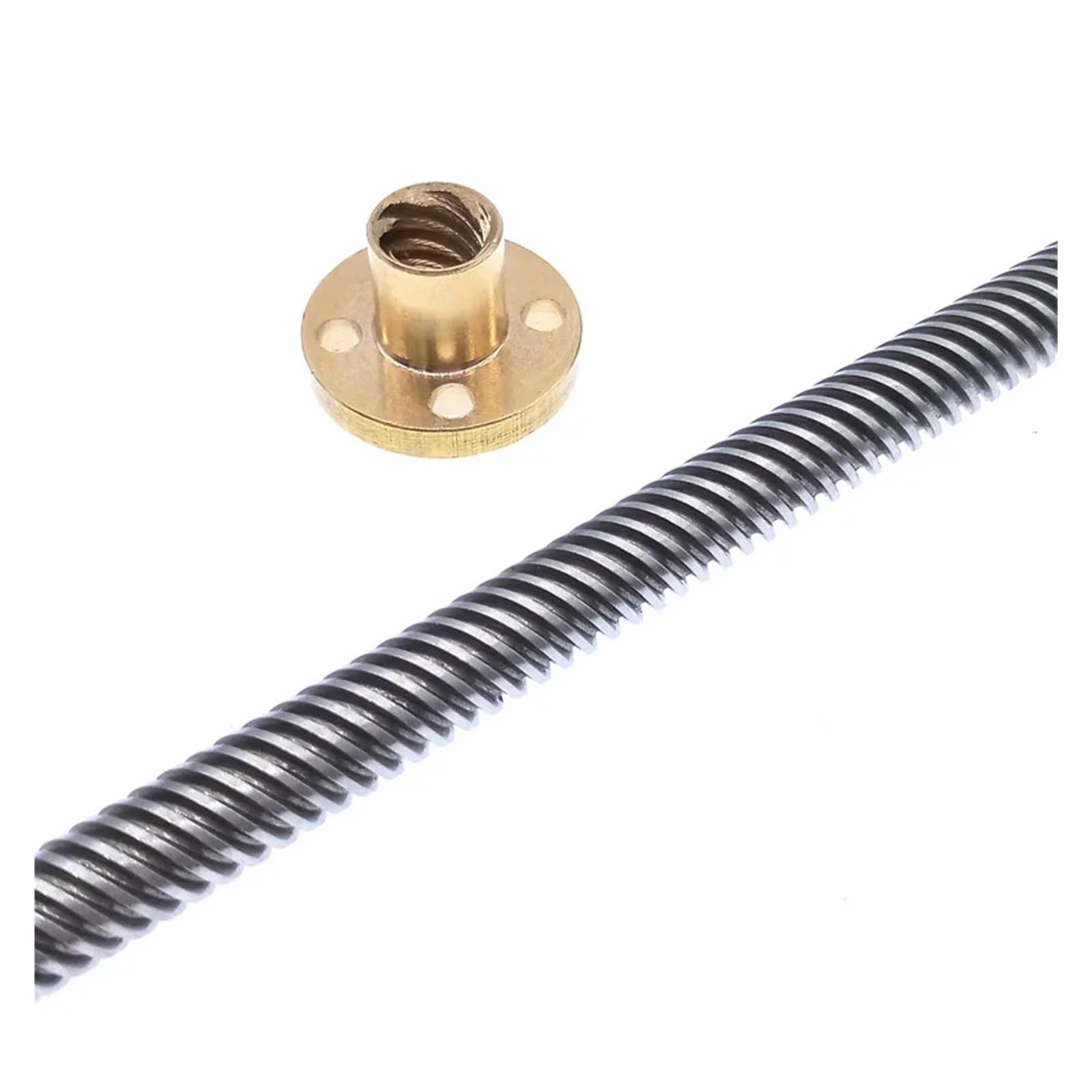 Vis à billes CNC à mouvement linéaire Vis Mère T8 600 Mm, Guide Linéaire For Imprimantes 3D, Pièces Avec Écrou(Helical pitch 10mm)