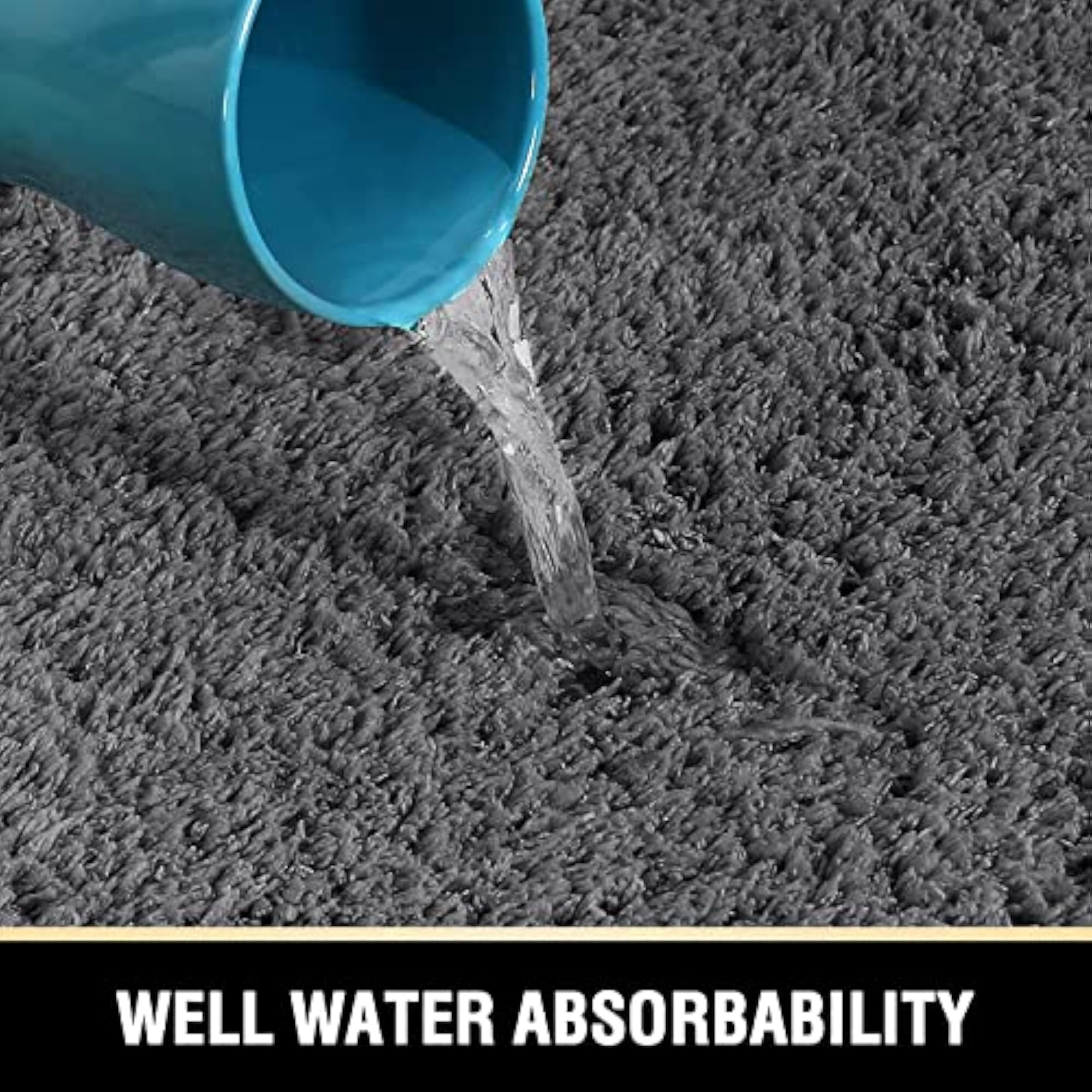Microfiber Solid Anti-Skid Water Absorbent Runner Rug