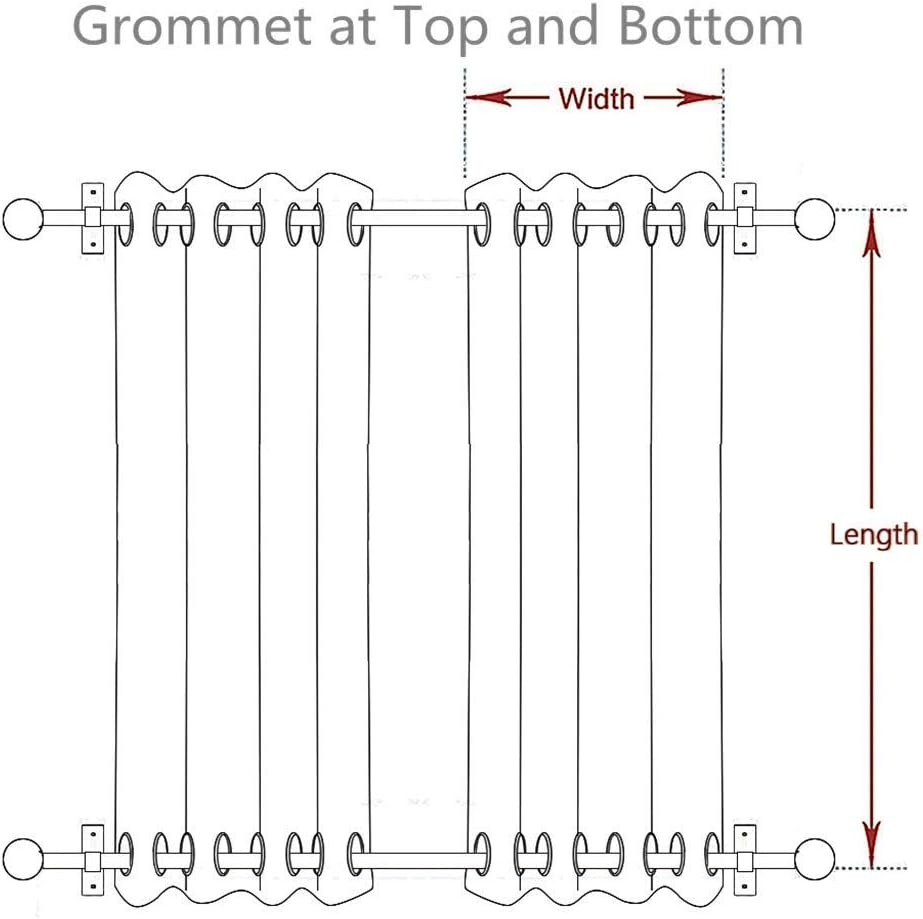 Macochico Windproof Outdoor Curtains with Grommet at Top and Bottom Grey Outdoor Drapes Water Resistant for Cabana Gazebo Pergola Porch Noise Reducing Sun Block 72W x 102L (2 Panel)