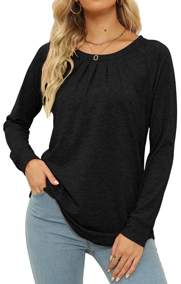 JomeDesign Fall Tops for Women Long Sleeve Shirts Crew Neck