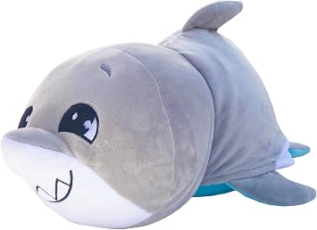 Flip-a-Zoo Mushmillows: Shark & Dolphin | The Toy that Flips For You! | 2-in-1 Super Squeezable, Squashy Pals | 15-inch Reversible Plush