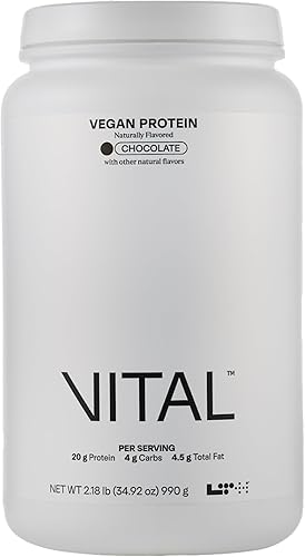 LTH Vital Vegan Protein - Confiado por Life Time Members - Proteína en polvo a base de plantas - Hecho de proteína de guisante - Apoya un sistema