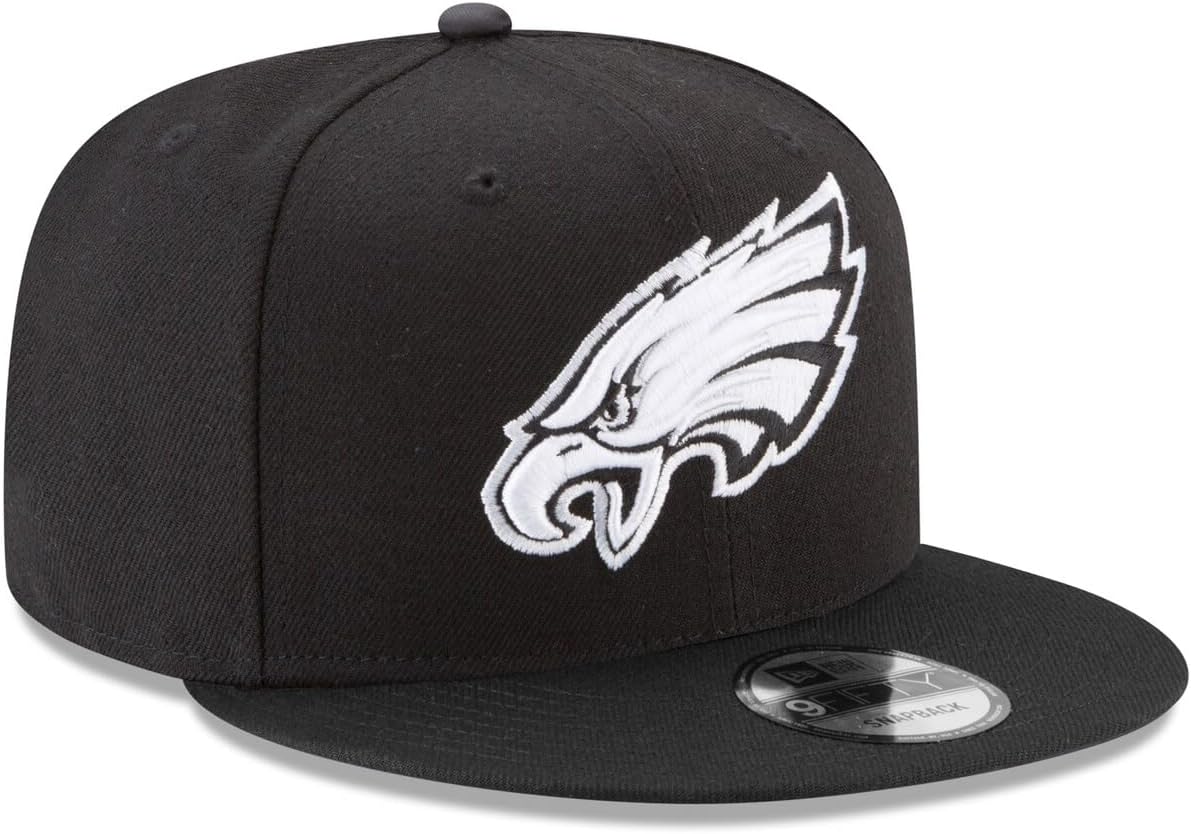 New Era NFL 9FIFTY Black/White Adjustable Snapback Hat Cap One Size Fits All