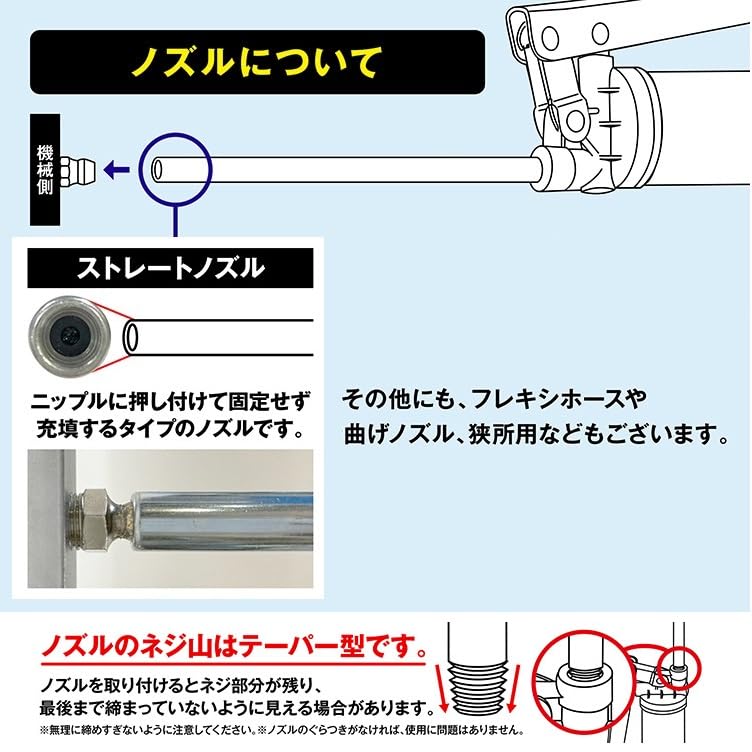 Amazon | AZ(エーゼット) グリースガン ストレートノズル 250mm G612