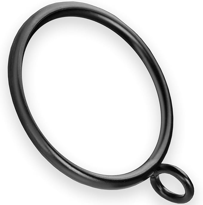 14 PCS 1.5 Inch Black Curtain Rings for Drapes, Drapery