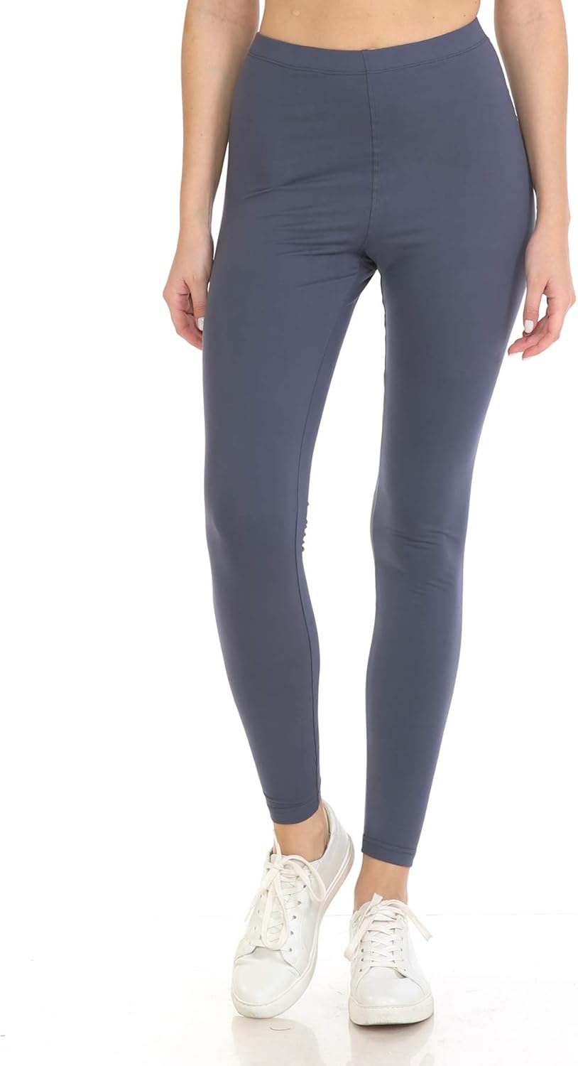 Leggings Depot ActiveFlex Athletic Leggings for Women-HLD (Denim Blue, 1X) - Image 2