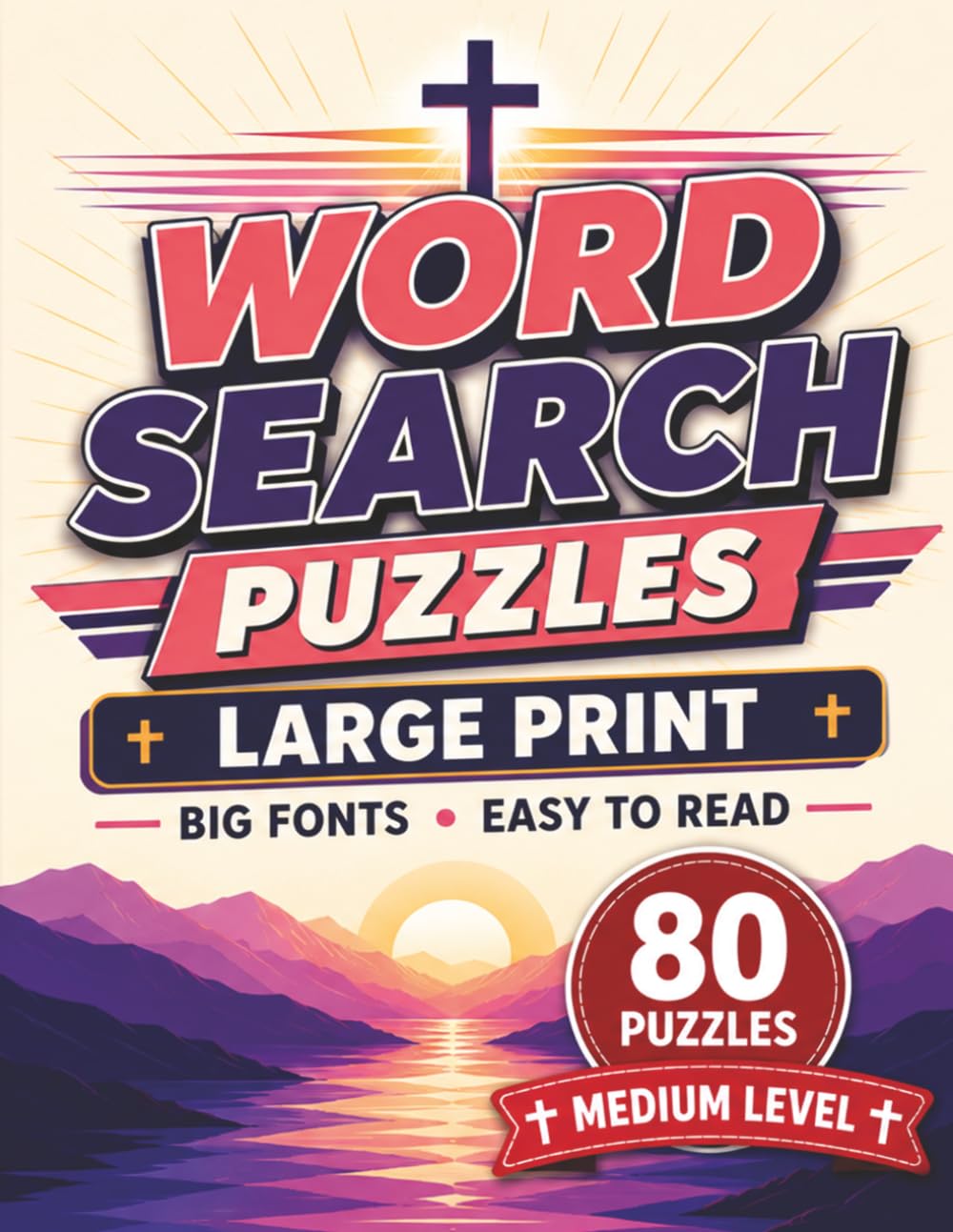 Amazing Christian Word Search Large Print: 80 Medium Bible Word Search Puzzles with Big Fonts for Adults and Seniors (Bible Series)