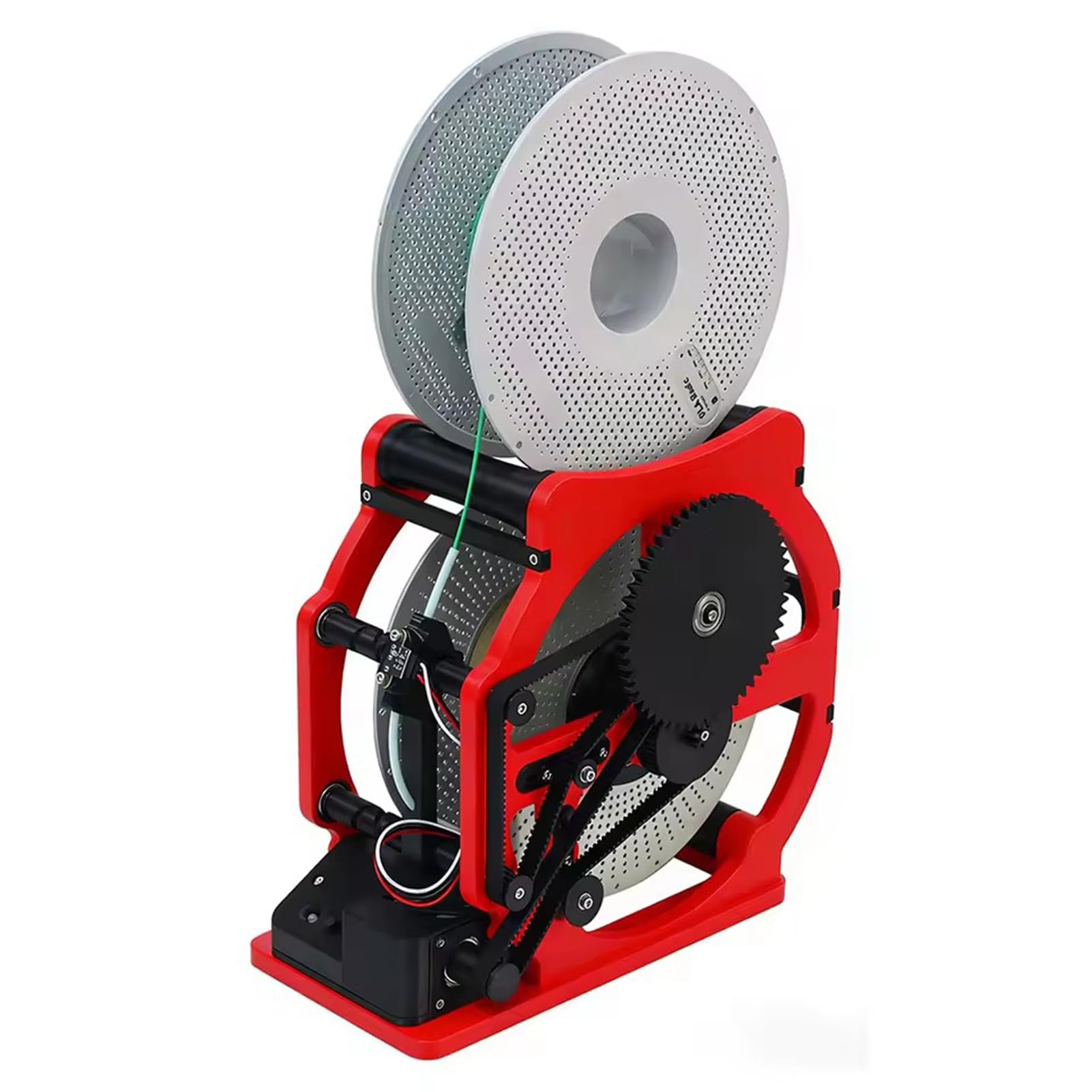 SXDMOUBK 3D Printer Filament Respooler, Automatic Filament Rewinder Electric Filament Spool Winder, Adjustable Speed, for PLA/PETG/ABS/TPU/Welding Thread,Red