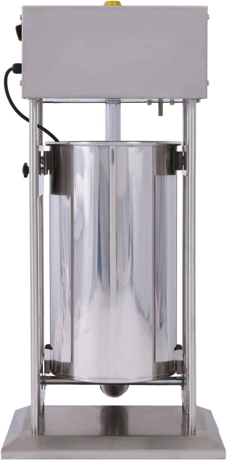 Electric Sausage Filler 30L Stainless Steel - Silver - Variable Speed Control - Commercial & Home Use - Effortless Operation