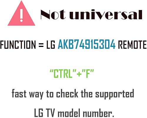 Miniatura 2 de AKB74915304 - Mando a distancia de repuesto para LG TV 32LH570B 49LH570A 43LH5700 55LH5750 55LH575A AGF76631053 43LH570A 49LH5700 32LH550B 43LH55 00