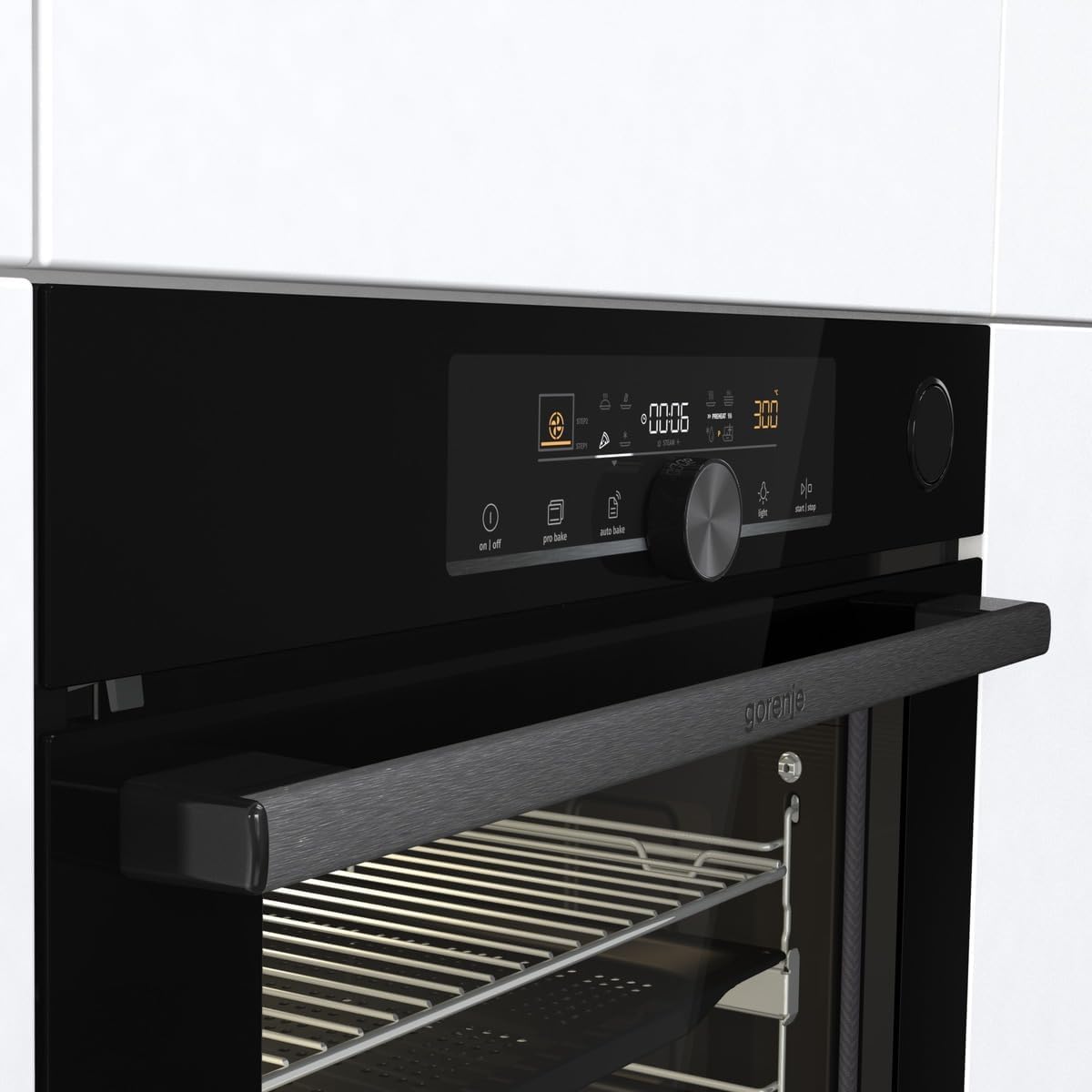 Gorenje BPSA 6747 A08BG Einbau-Backofen 77L Heißluft Pyrolyse Schwarz