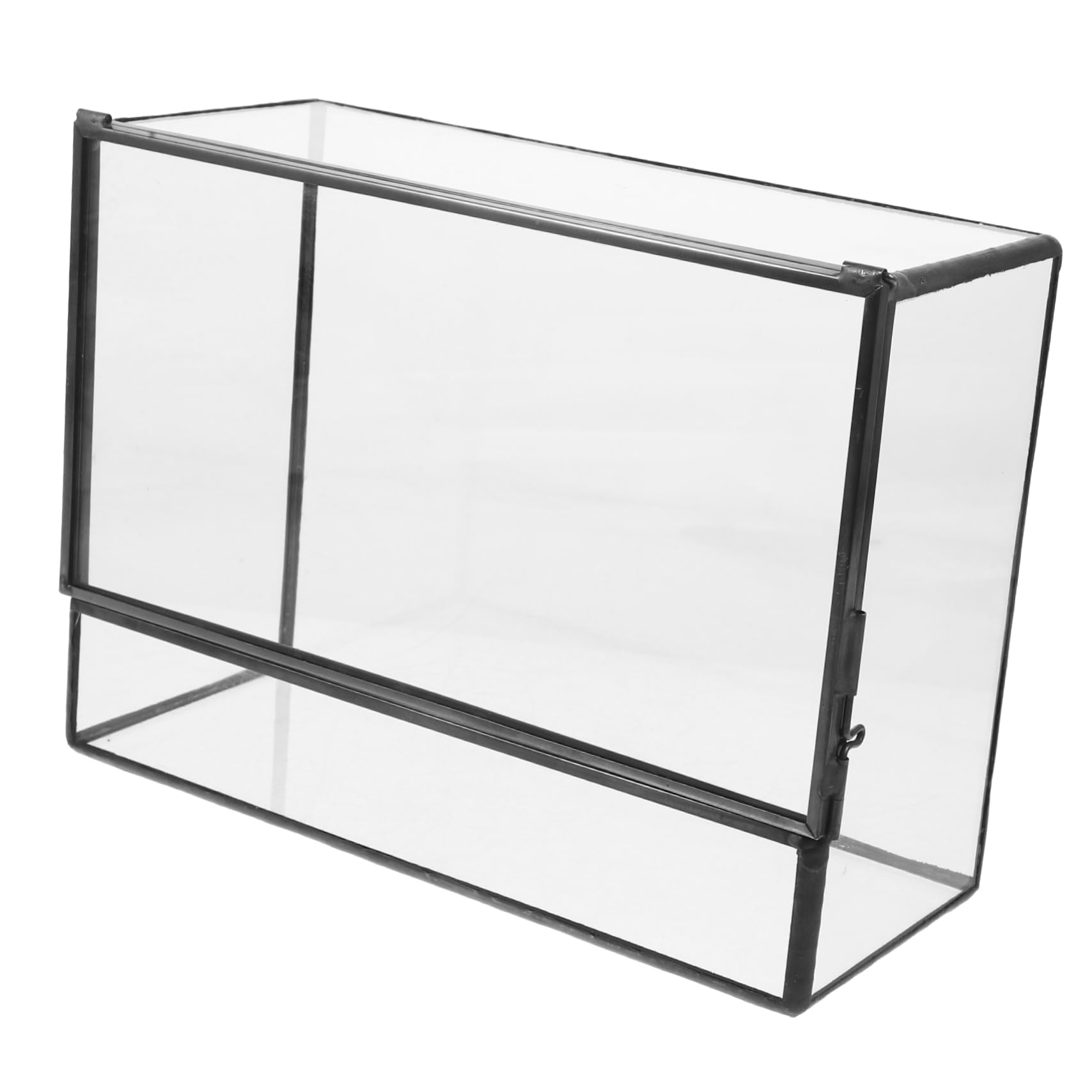 Abaodam Ökologische Mikrolandschaft Glas Terrarium Metallhalterung Für Tischpflanzen Moos Terrarium Für Wohnzimmer Schlafzimmer Badezimmer 145x80x195mm Transparent