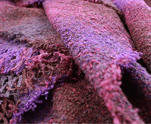 Ruana for Women Lambswool 54” x 72” Wild Berry Irish Made3