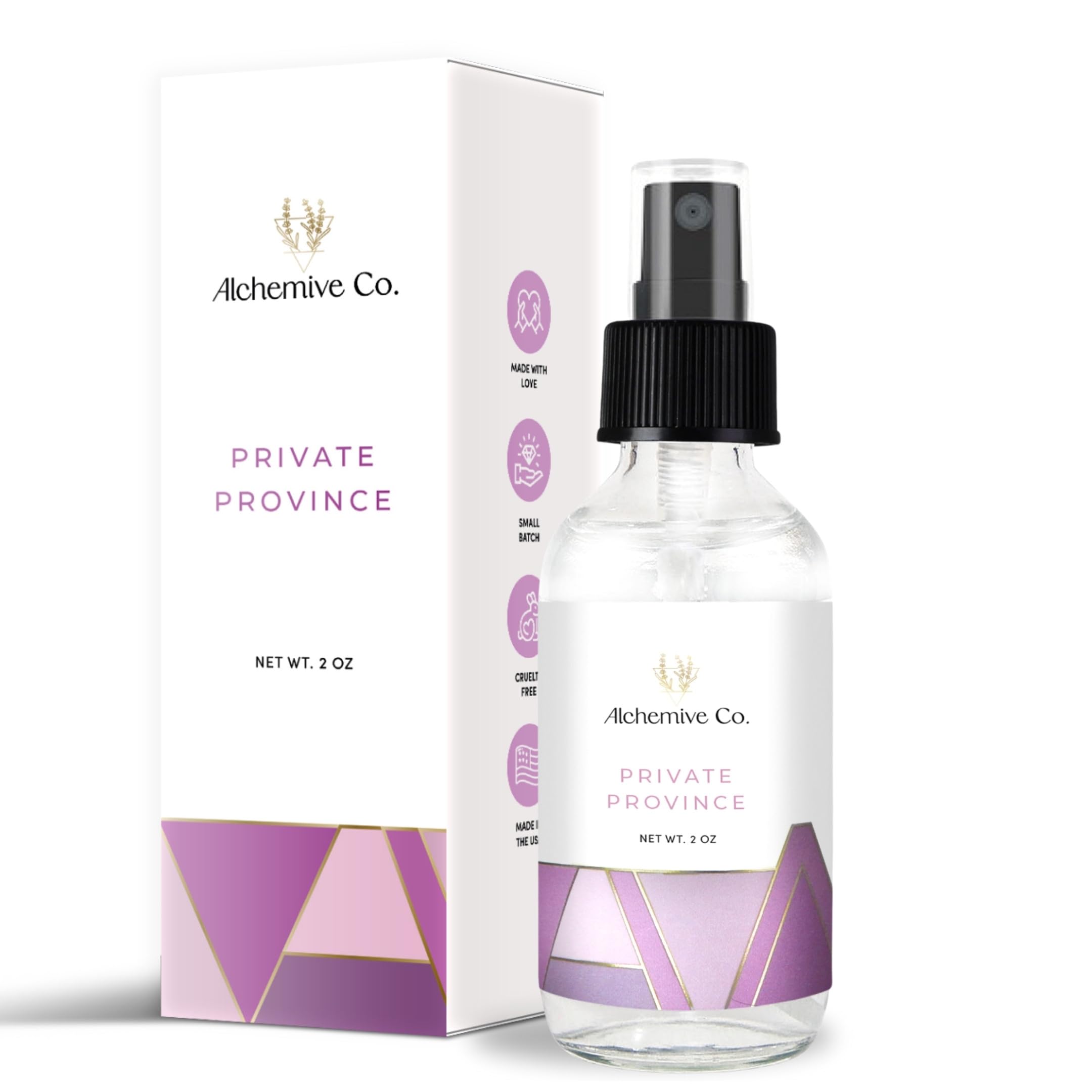 Private Province Organic Feminine Refreshing Spray | Intimate Deodorant & Freshening Mist with Geranium & Lavender Scents - 2 oz Bottle