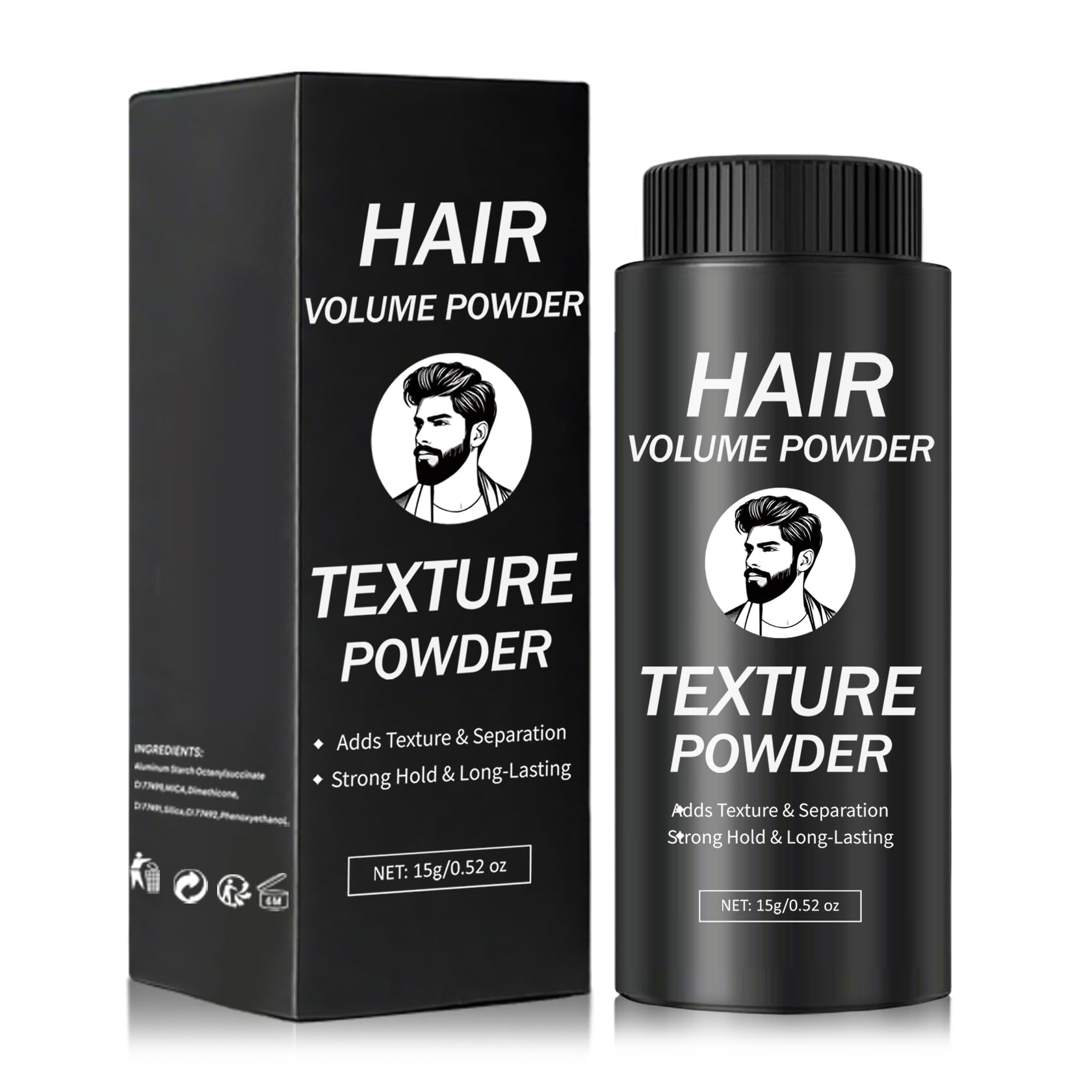 Hair Texture Styling Powder for Men Women Hair Texturizing Volumizing Powder Add Instant Volume Long-Lasting Hold Non-Greasy Matte