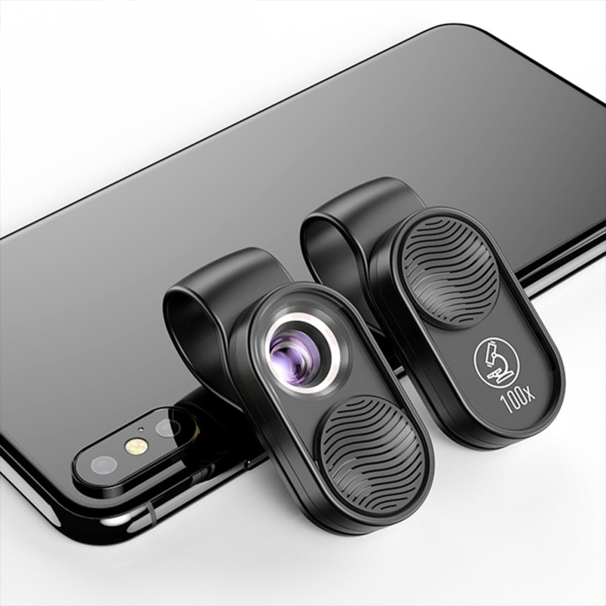 BESPORTBLE Microscopio Digital Portátil Aumento 100x para Teléfono Móvil Luz LED y Cuerpo de Plástico Abs Negro, Adecuado para Joyería y Gemología