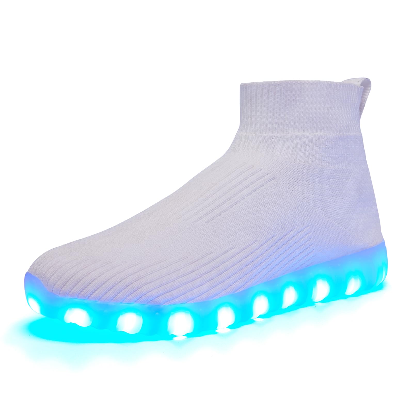 Padgene Women's Men's LED Lights Up Shoes Unisex Luminous Flashing Trainers USB Charging Lace Up Couples Dancing Shoes for Sale in Houston, TX