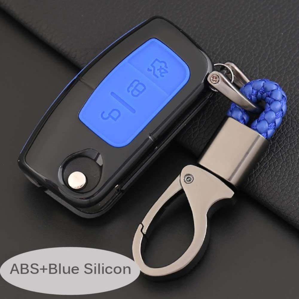 Buy YYKKO For Carbon Fiber Smart Key Fob Car Key Set Case For Ford ...