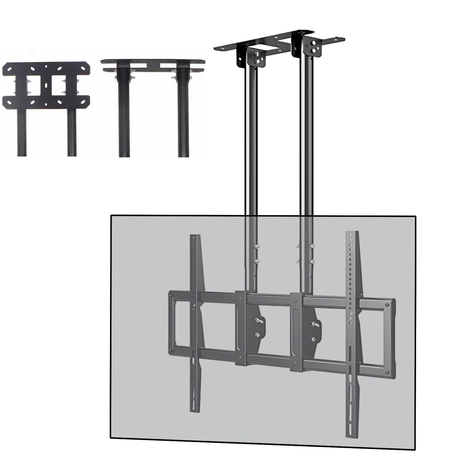 Amazon | BeishiTenwaymili テレビ天吊り金具 360回転 天井吊り60-120