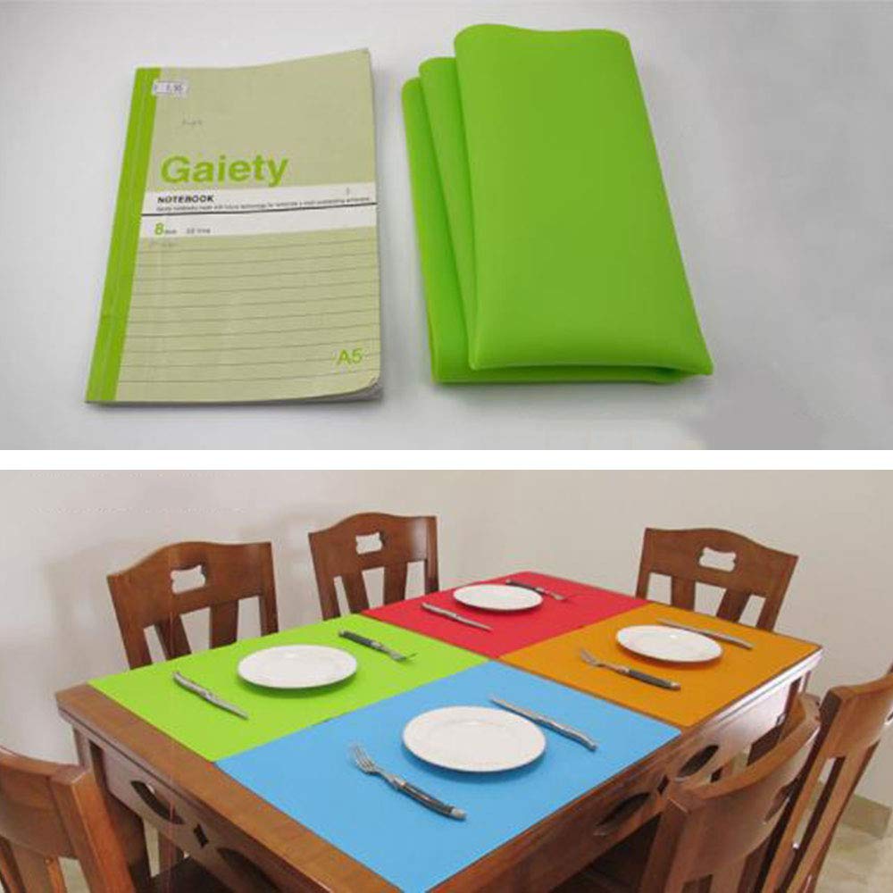 Manteles Individuales de Mesa Lavable Antimanchas Antideslizante Resistente Al Calor Gel de Sílice Salvamanteles Individuales