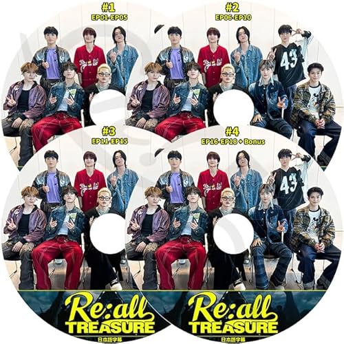 K-POP DVD TREASURE Re:all 4枚SET EP01-EP18 日本語字幕あり TREASURE トレジャー KPOP DVDのサムネイル