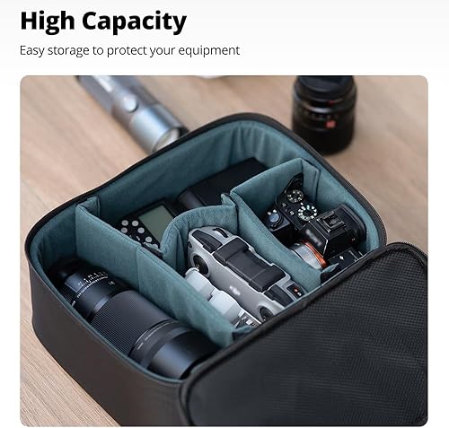 Miniatura 5 de AMBITFUL Bolsa de transporte Zoom P7 para equipos de fotografía con gran capacidad, estuche de almacenamiento multifuncional para mini dron y otros