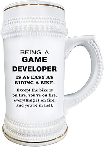 Miniatura 2 de Gifts for Game Developer Designer Beer Stein Mug 22oz Ceramic Novelty Drinkware - Video Gaming Design Dev Team Development Funny Cute Gag Idea -