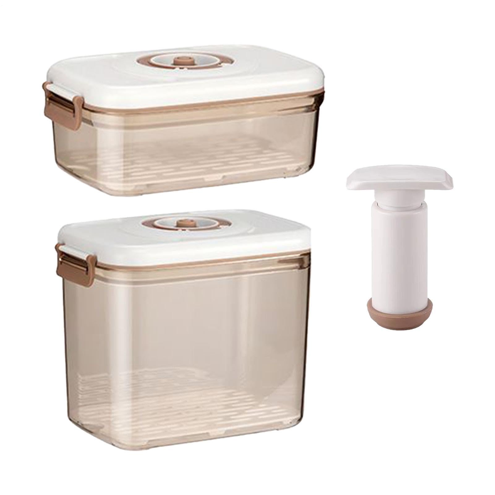 Generico Recipientes al vacío para alimentos, kit para preparación de comidas con sello hermético, impermeable a prueba de fugas para cocina, viaje, despensa , preparación de comidas