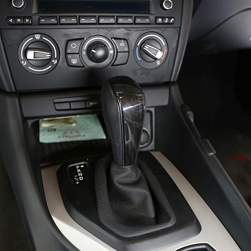 Miniatura 3 de CHEYA ABS negro madera grano para BMW Serie 3 E92 E93 E91 E90 2005-2012 E48 E53 E61E64 E65 E81 E82 E83 E85 E86 E87 F01 coche cambio cabeza cubierta