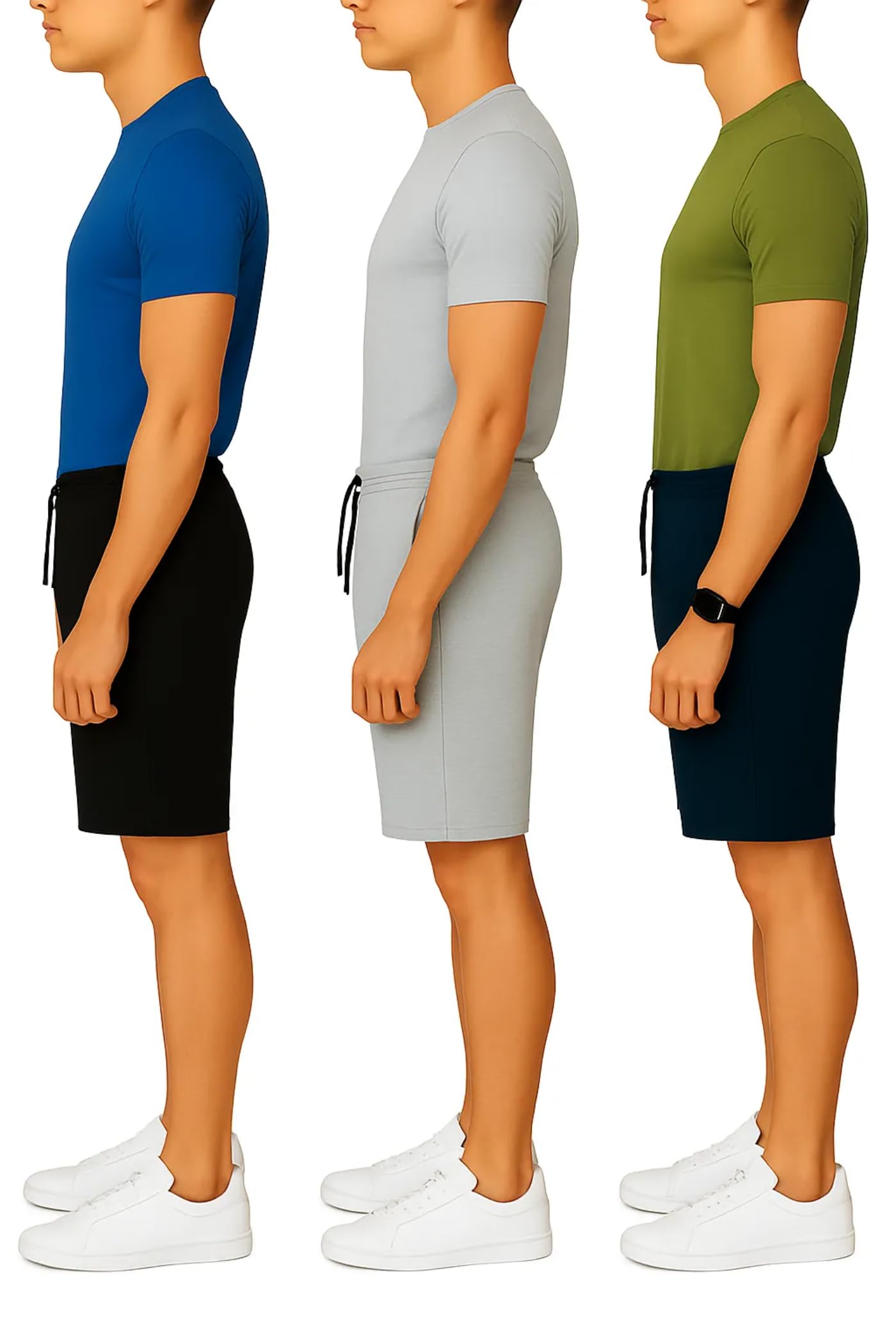 Men's Cotton Casual Night Zip Pocket Bermuda Shorts Man Men Combo Pack of 3 R001 VB4 Parent