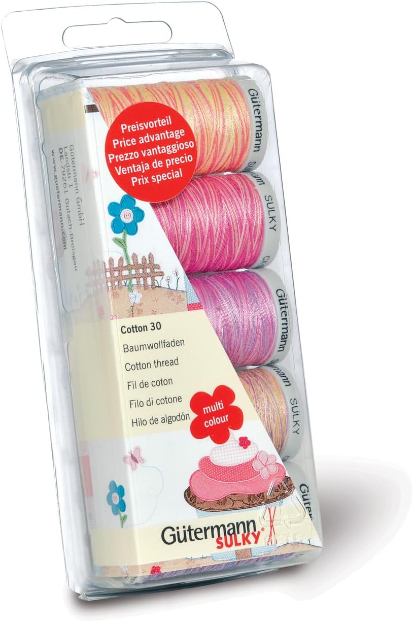 Thread Set: Machine Emb. Cotton 30 - Pink/Purple