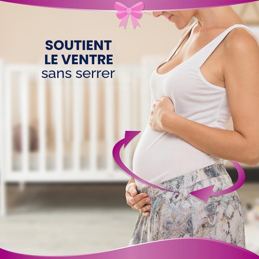 Lines Specialist Maternity Lot de 20 culottes absorbantes avec support d'abdomen et absorption rapide pour fuites post-accouchement, taille L