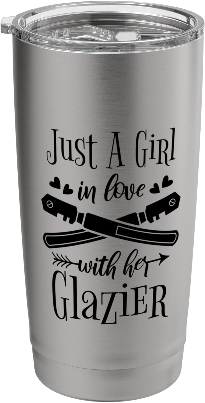 Just A Girl In Love With Her Glazier, Glass Fitter Glaziers Stainless Steel Insulated Tumbler