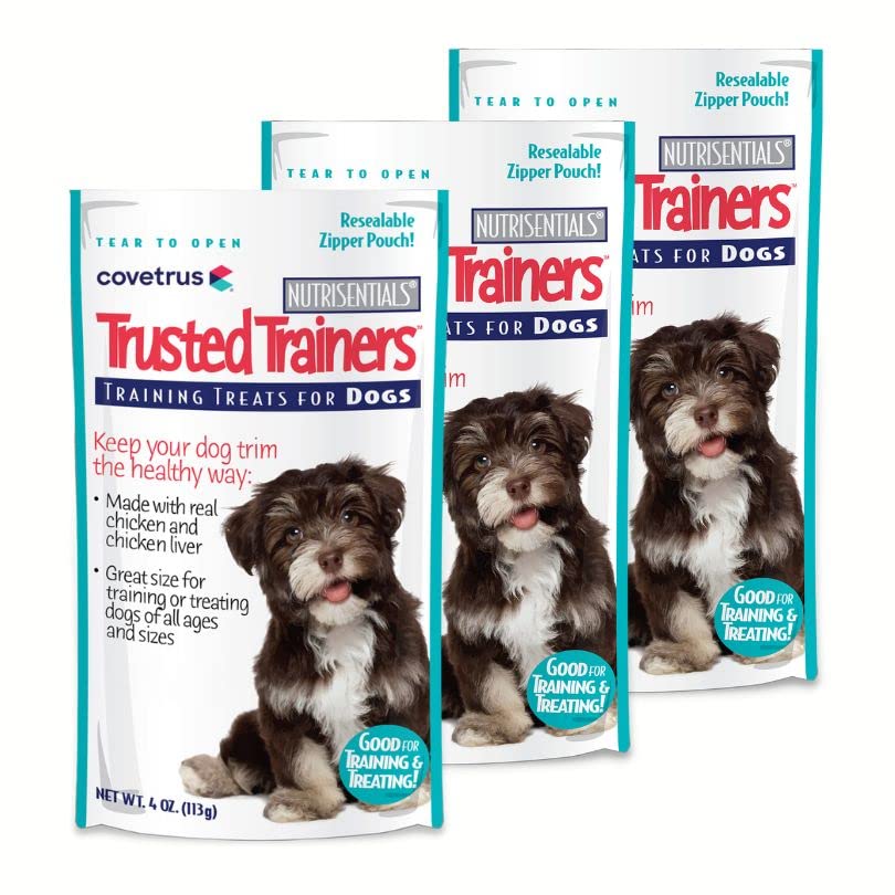 NutriSentials Trusted Trainers Training Treats for Dogs - Soft Dog Treats for Small, Medium & Large Dogs - Chicken Flavor - 3 Pack - 4 oz