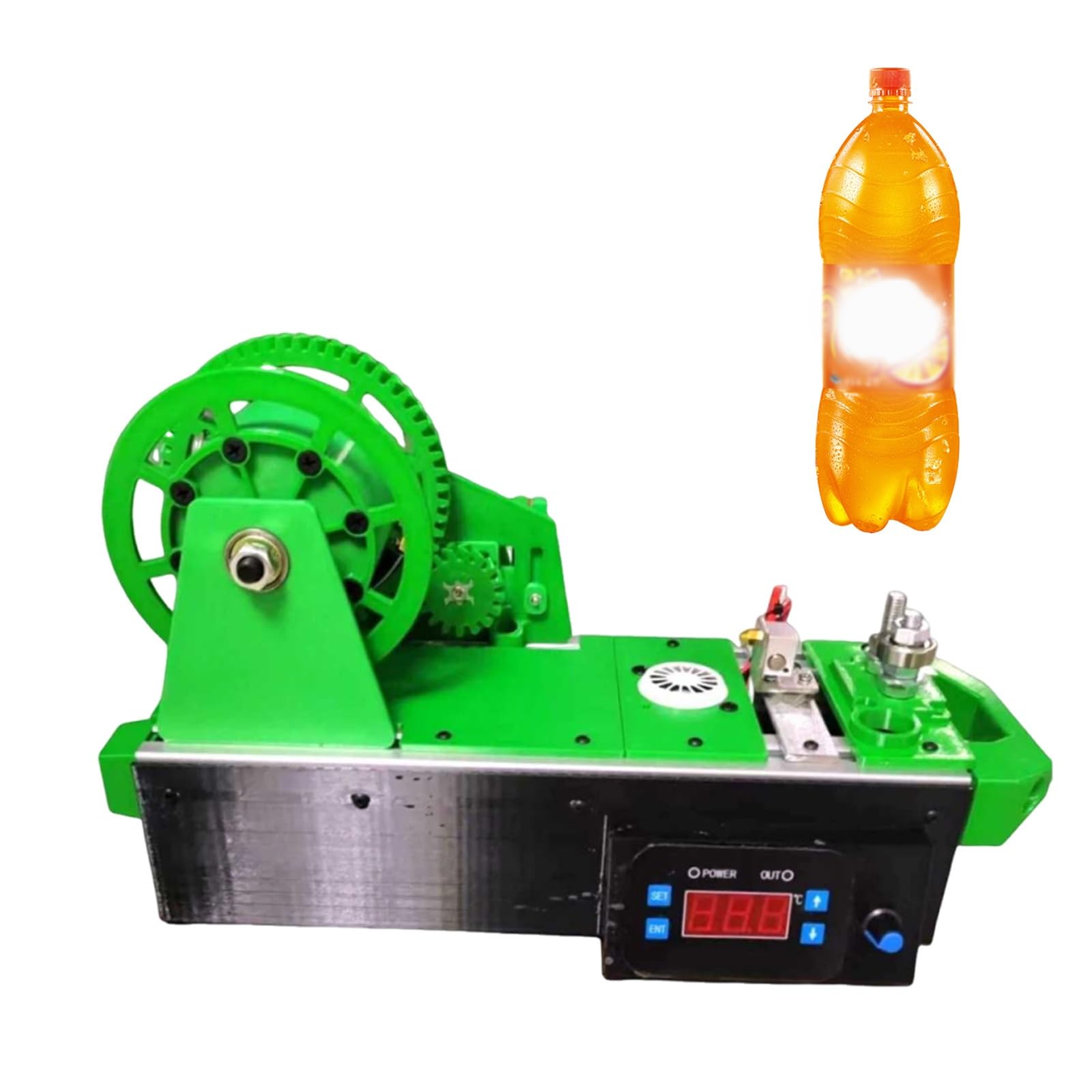 Kunststoffflaschen Recycler für 3D Filament, Tragbarer 1,75mm Extruder, Max 300℃ Temperatur, Schnelles Kühlsystem, Gerät zur Nachhaltigen Abfallverwertung(Green)