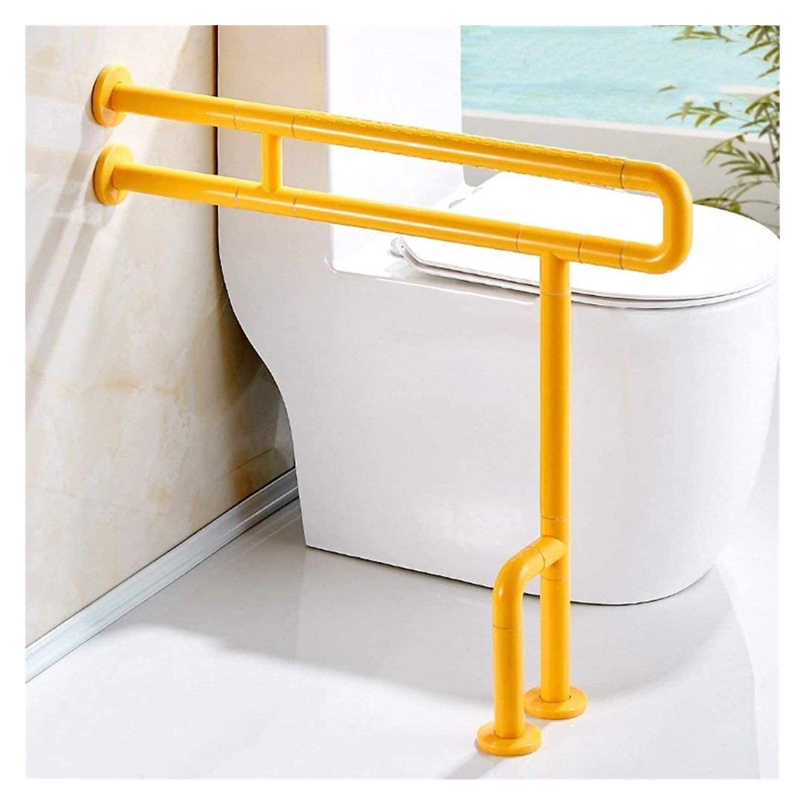 Barras de agarre con ventosa de acero inoxidable, soporte de seguridad, reposabrazos de barandilla, pasamanos de baño para mujeres mayores y niños (color: a)