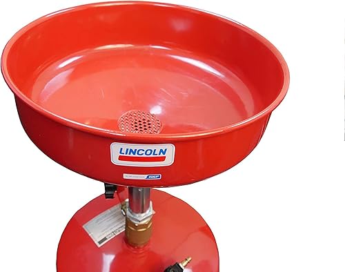Miniatura 2 de Lincoln 3601 Tanque neumático de drenaje y evacuación de líquidos a presión de 18 galones, altura ajustable del embudo de 45-72 pulgadas, indicador