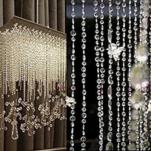 Garniture Chaîne Perles Cristal 11m - Perles Acrylique Transparent Diamant Pour Mariage Et Décoration Fête