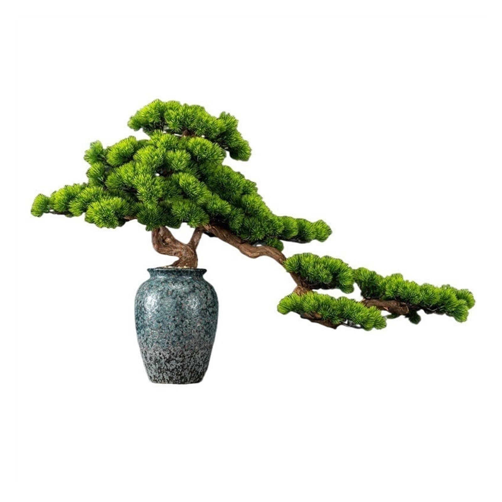 IUokLU Artificial Bonsai Tree Simulation Pine Tree Bonsai Entryway Ornaments Fake Greenery Potted Plants Chinese Fake Flowers Decorations Artificial Tree