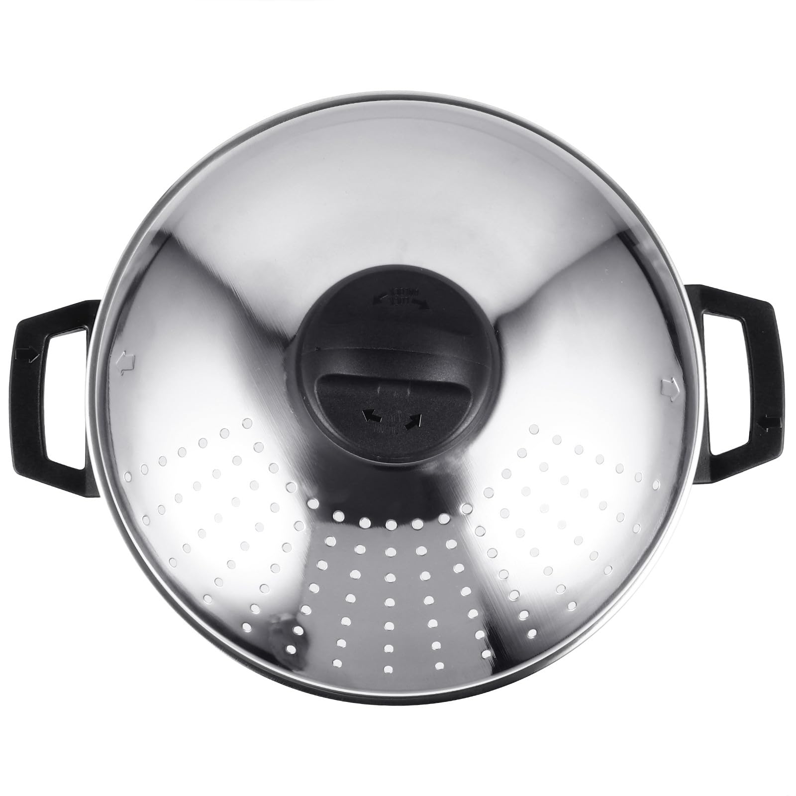 Olla de Pasta Multifuncional de Acero Inoxidable Drenaje Rápido y Tapa Escurridora, para Cocinar Caldos y Tallarines en Casa, 16 CM
